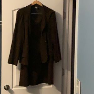 Brown jacket and skirt set
